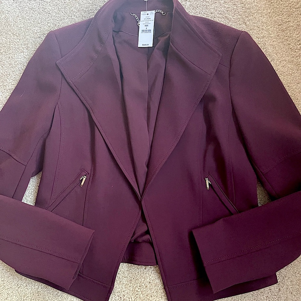 NWT burgundy jacket